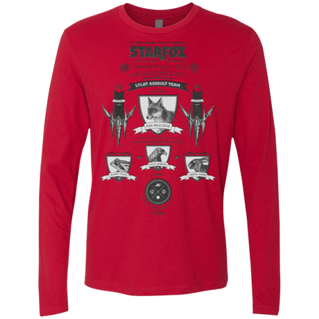 T-Shirts Red / Small Star Fox Vintage Men's Premium Long Sleeve