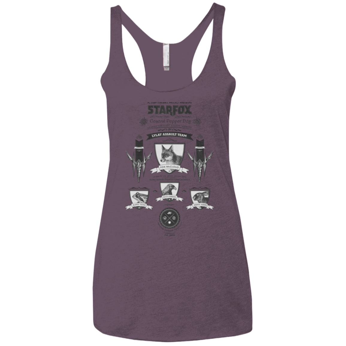 T-Shirts Vintage Purple / X-Small Star Fox Vintage Women's Triblend Racerback Tank