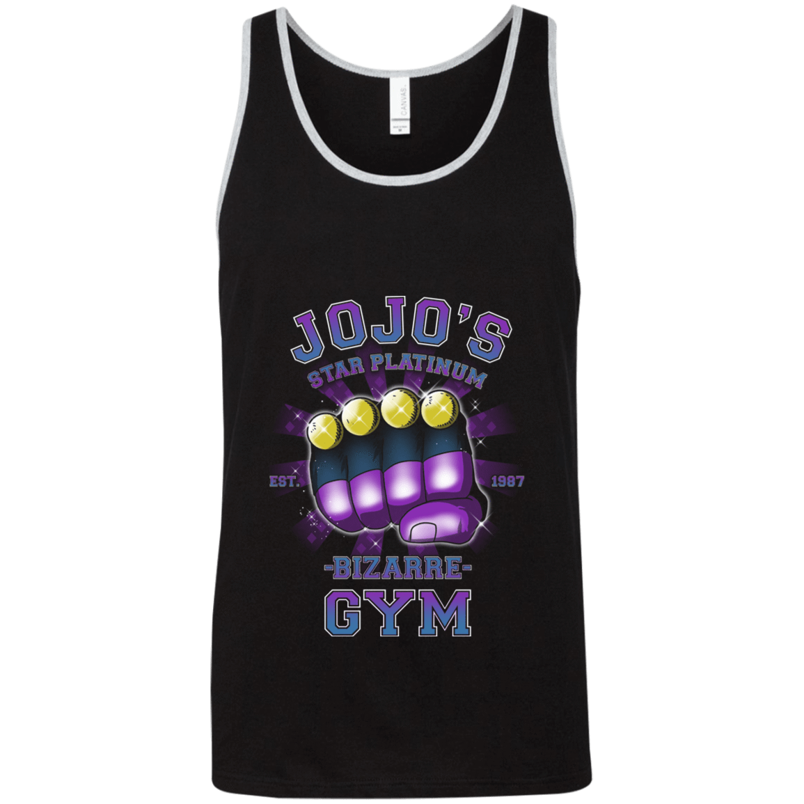 T-Shirts Black/Athletic Heather / X-Small Star Platinum Gym Unisex Premium Tank Top