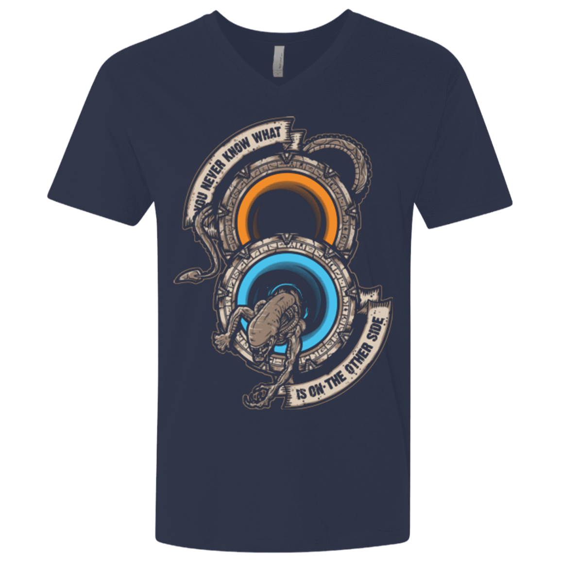 T-Shirts Midnight Navy / X-Small STAR PORTALS Men's Premium V-Neck