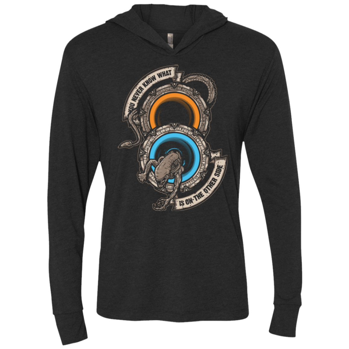 T-Shirts Vintage Black / X-Small STAR PORTALS Triblend Long Sleeve Hoodie Tee