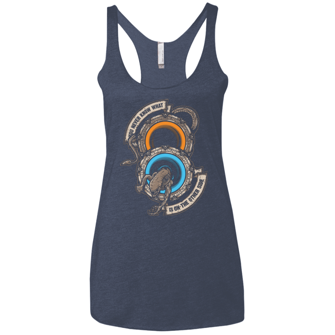 T-Shirts Vintage Navy / X-Small STAR PORTALS Women's Triblend Racerback Tank