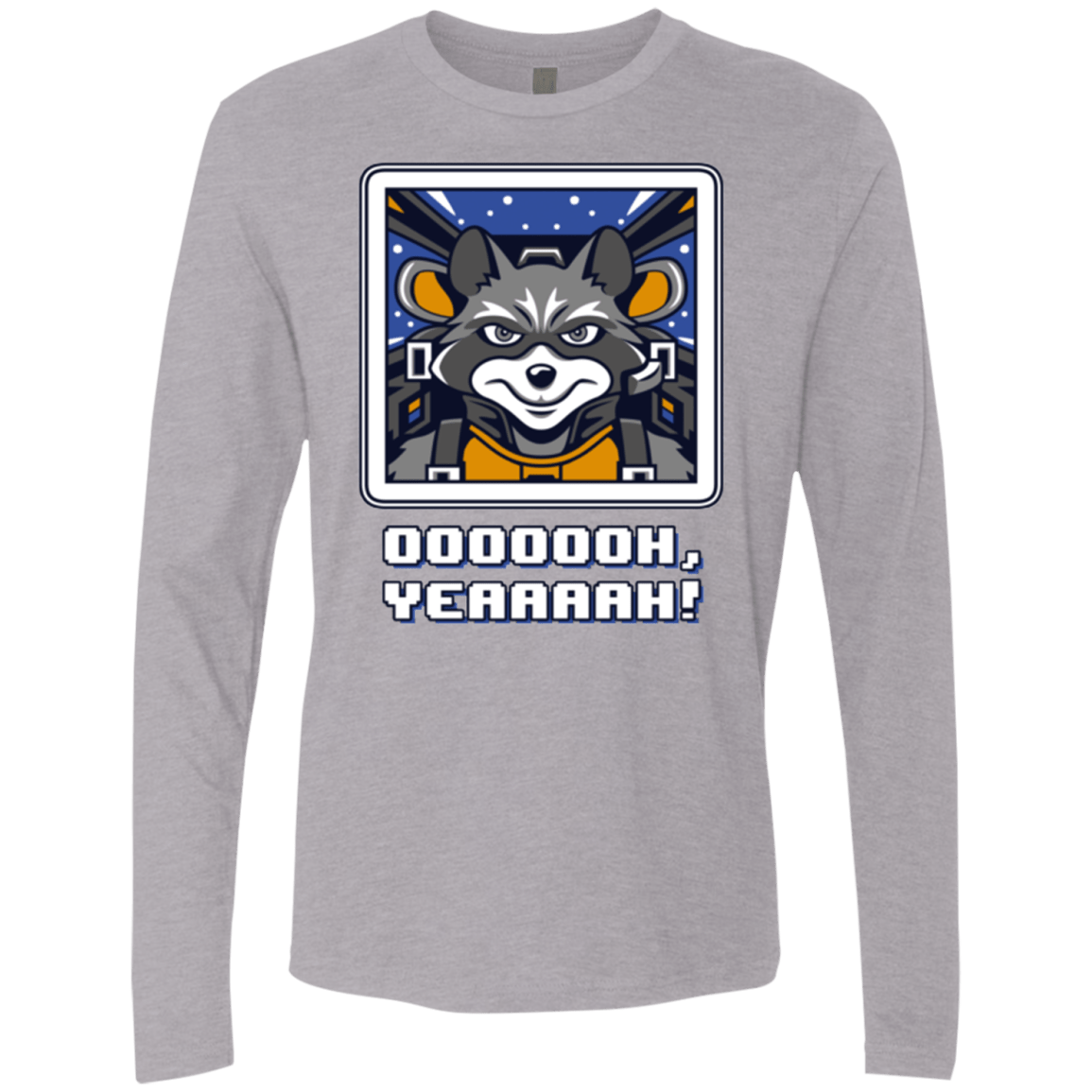 T-Shirts Heather Grey / Small Star Raccoon Men's Premium Long Sleeve
