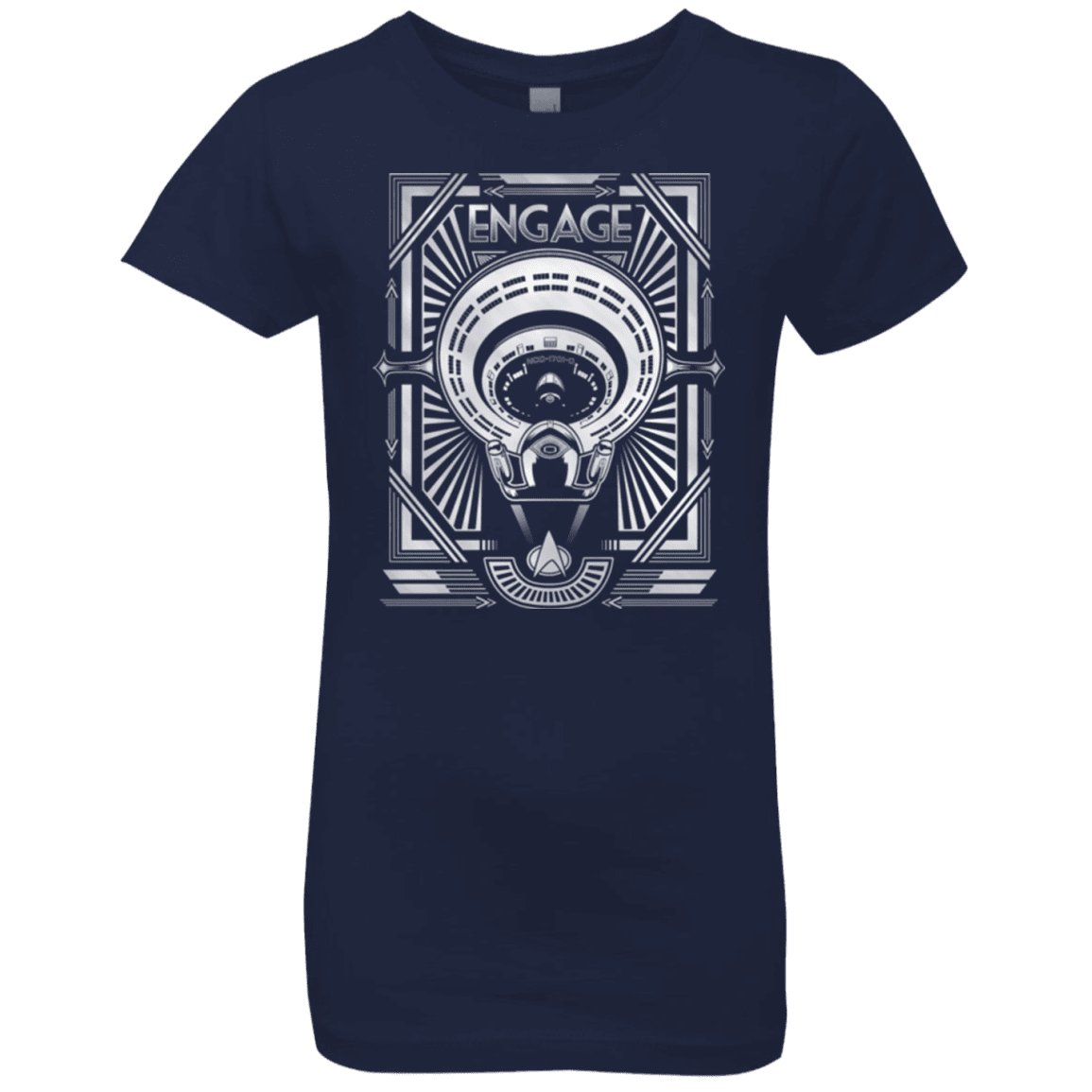 T-Shirts Midnight Navy / YXS Star Trek Engage Girls Premium T-Shirt