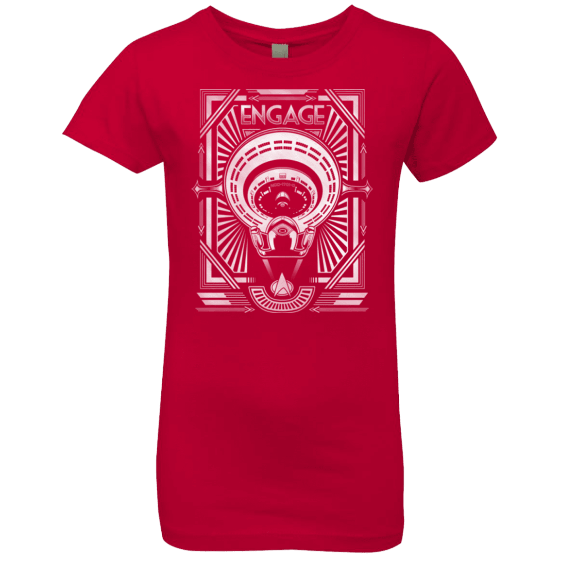 T-Shirts Red / YXS Star Trek Engage Girls Premium T-Shirt
