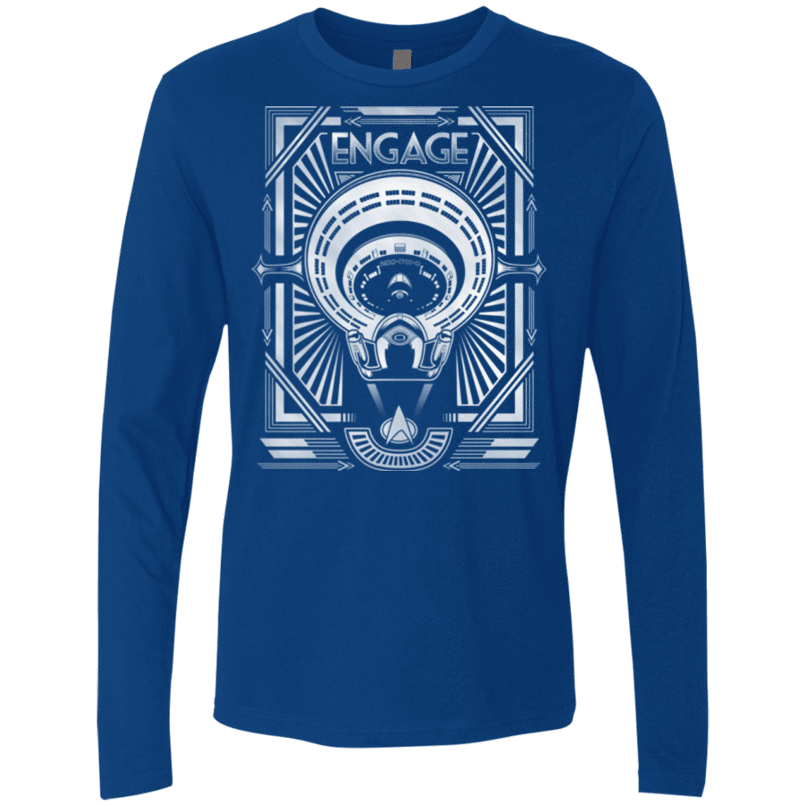 T-Shirts Royal / Small Star Trek Engage Men's Premium Long Sleeve