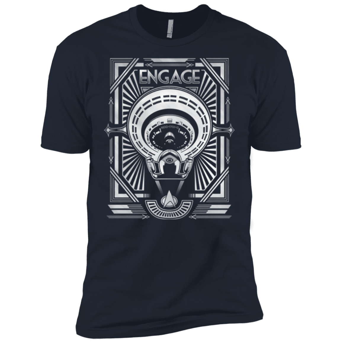 T-Shirts Midnight Navy / X-Small Star Trek Engage Men's Premium T-Shirt