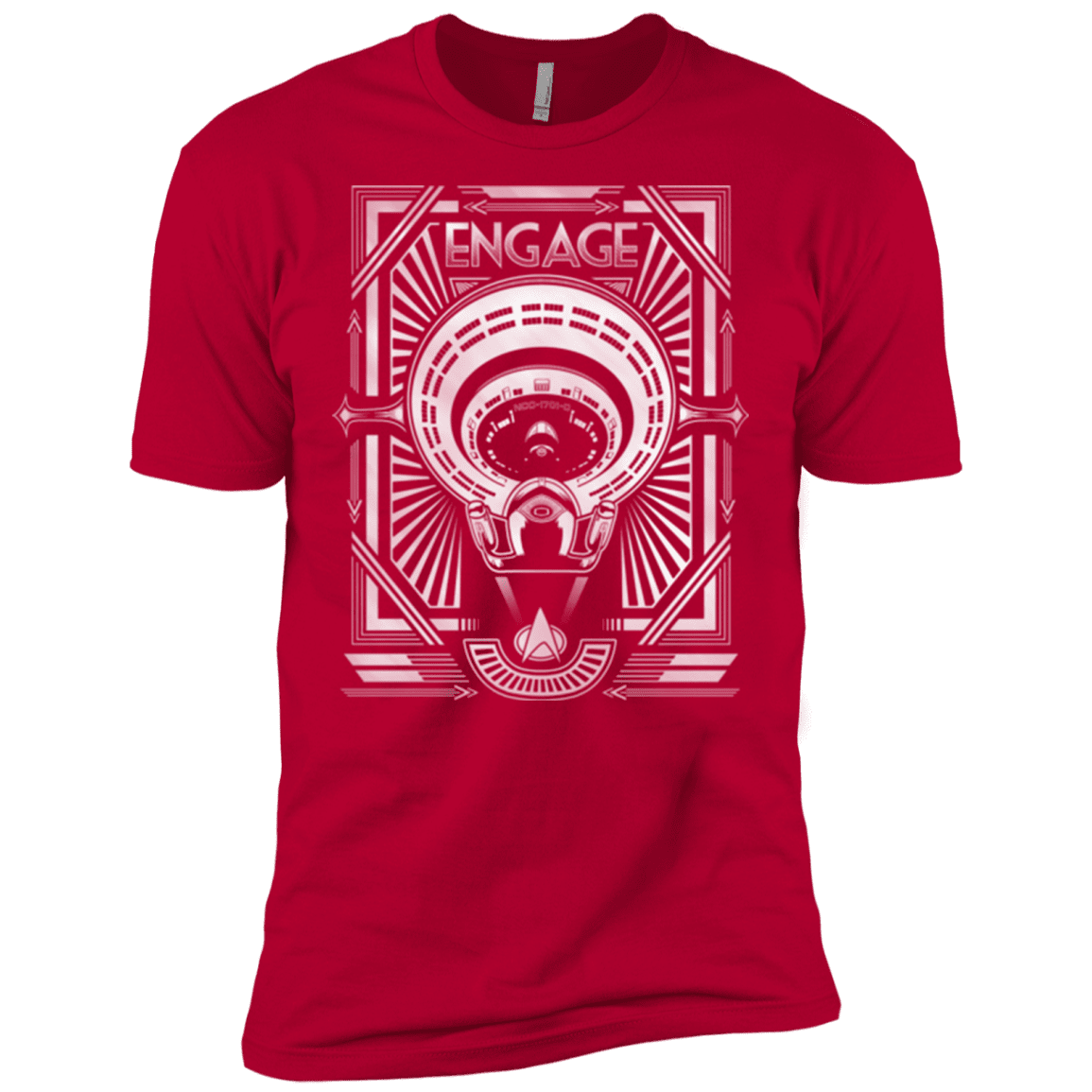 T-Shirts Red / X-Small Star Trek Engage Men's Premium T-Shirt