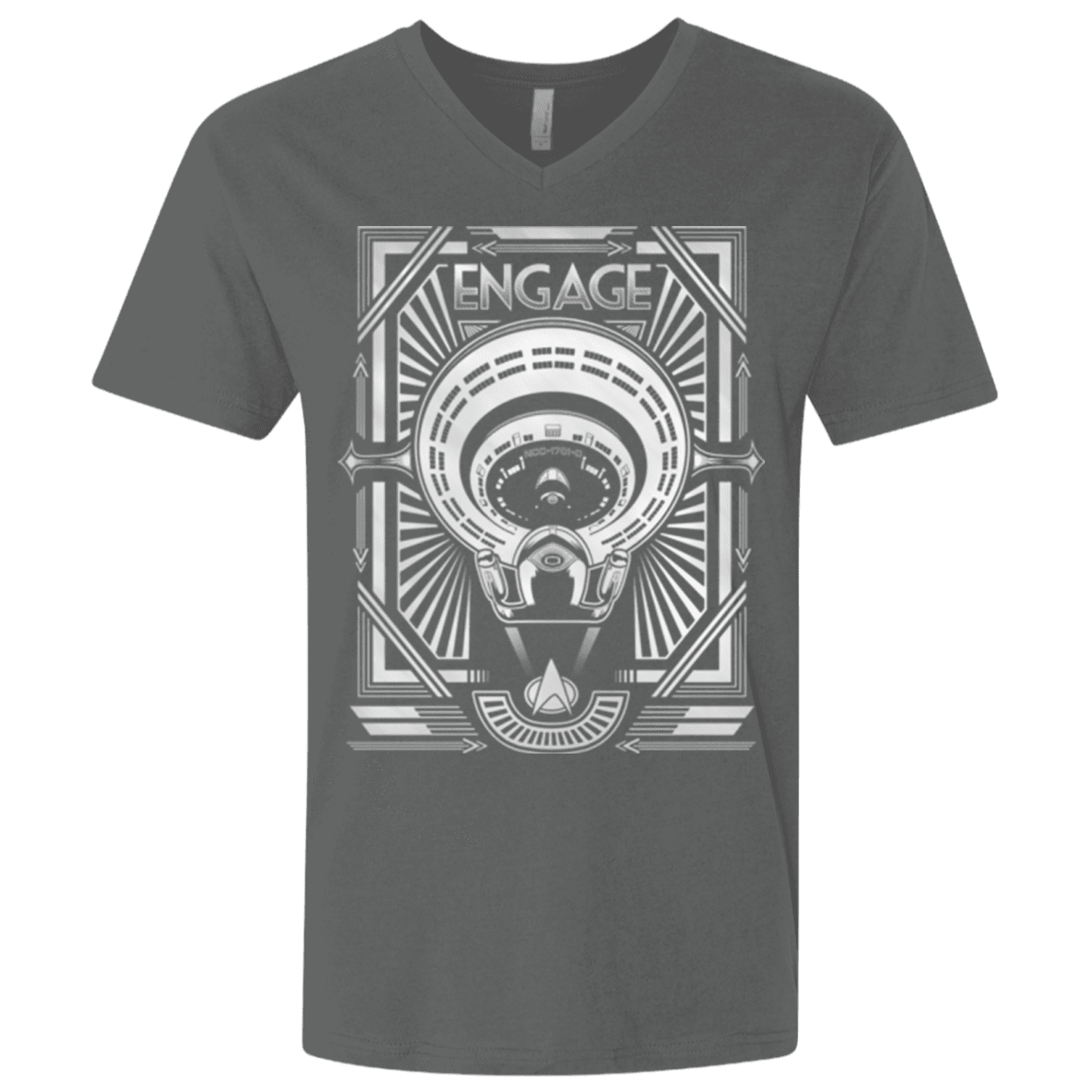 T-Shirts Heavy Metal / X-Small Star Trek Engage Men's Premium V-Neck