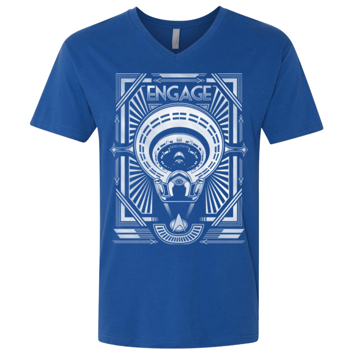 T-Shirts Royal / X-Small Star Trek Engage Men's Premium V-Neck