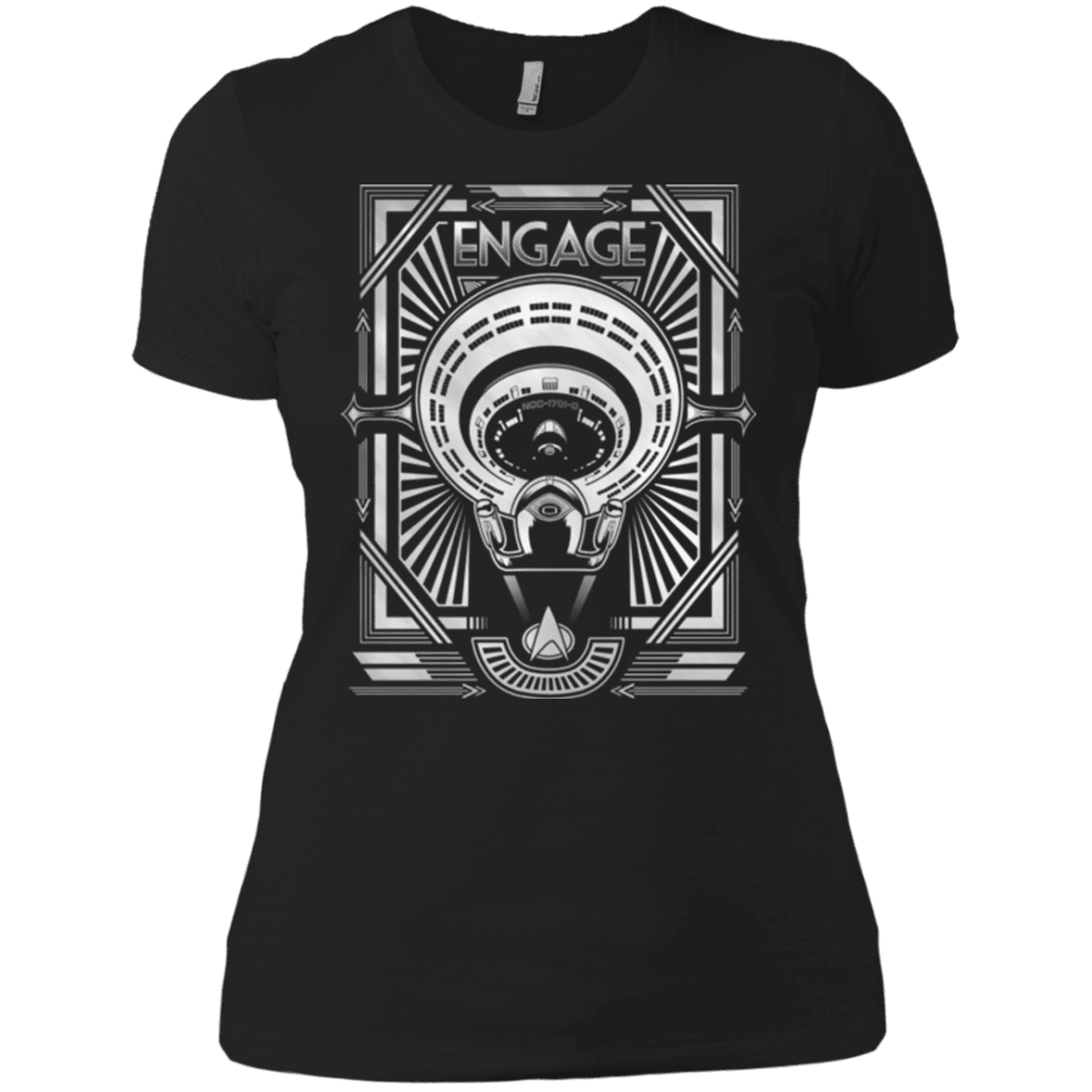 T-Shirts Black / X-Small Star Trek Engage Women's Premium T-Shirt