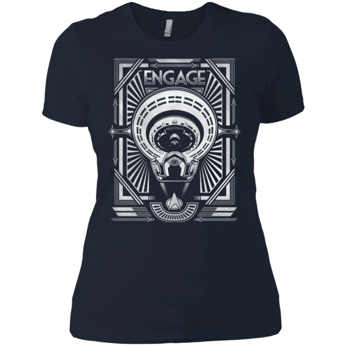 T-Shirts Midnight Navy / X-Small Star Trek Engage Women's Premium T-Shirt