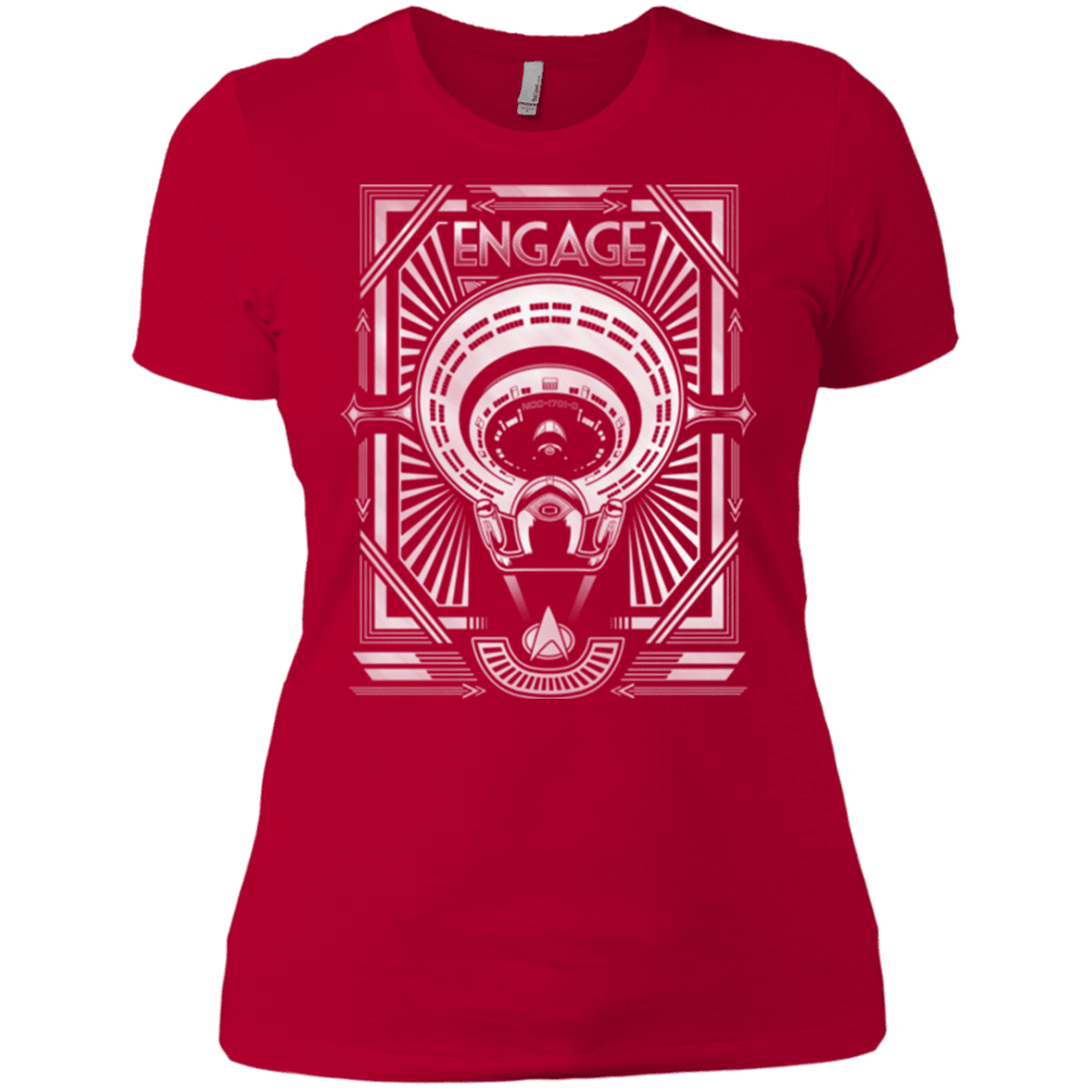 T-Shirts Red / X-Small Star Trek Engage Women's Premium T-Shirt