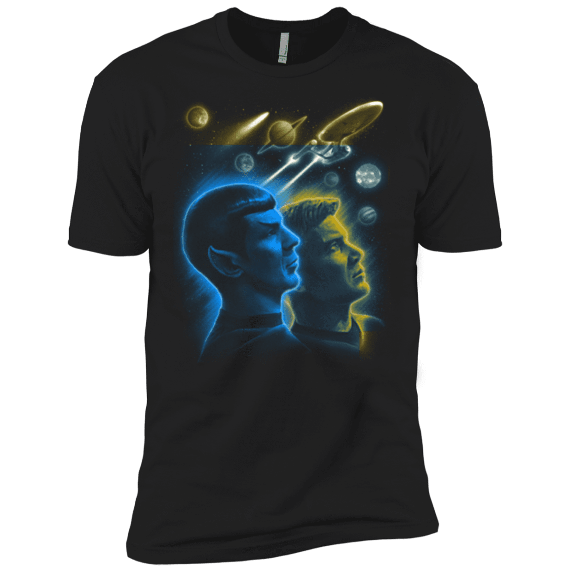 T-Shirts Black / X-Small Star Trek Kirk Spock Men's Premium T-Shirt
