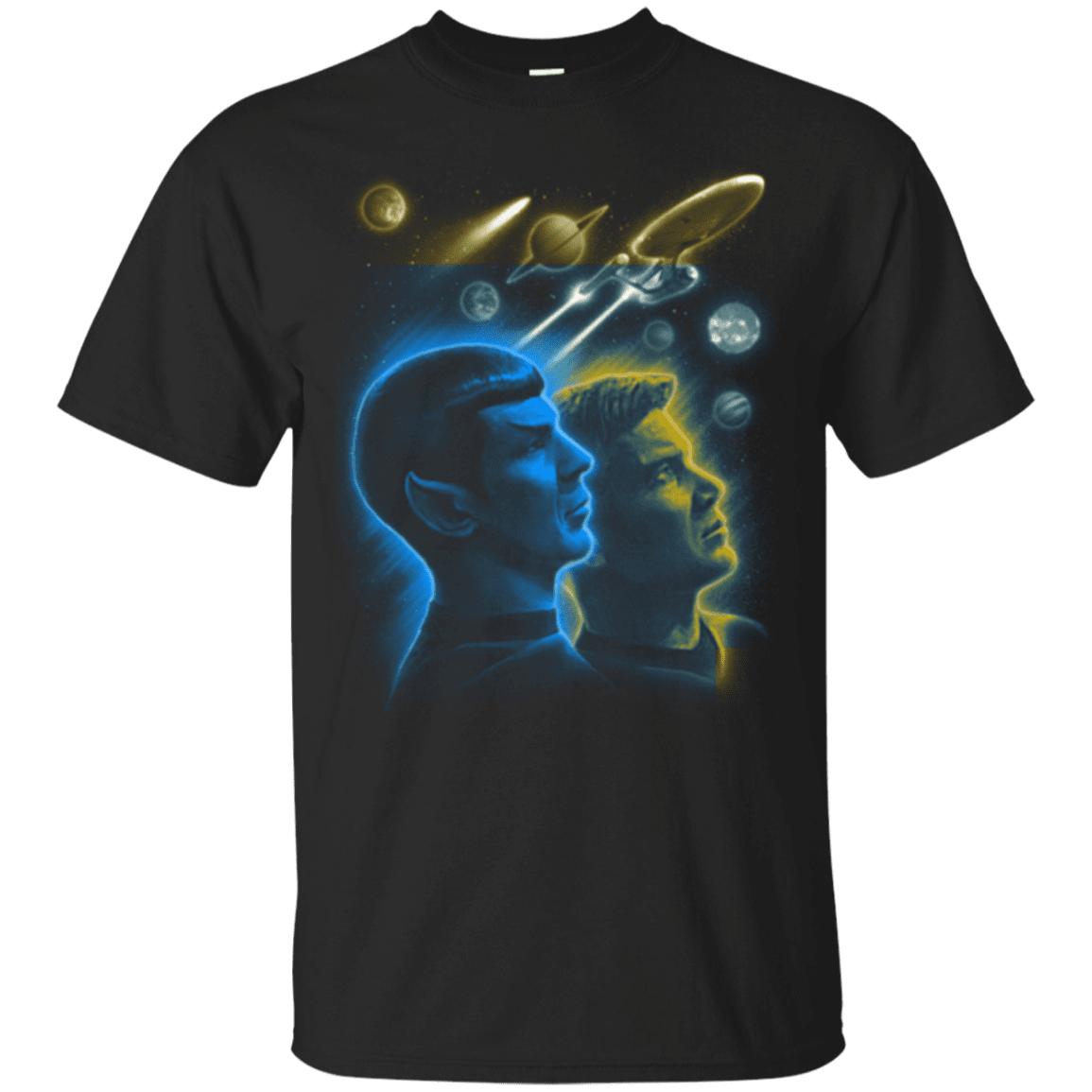 T-Shirts Black / Small Star Trek Kirk Spock T-Shirt