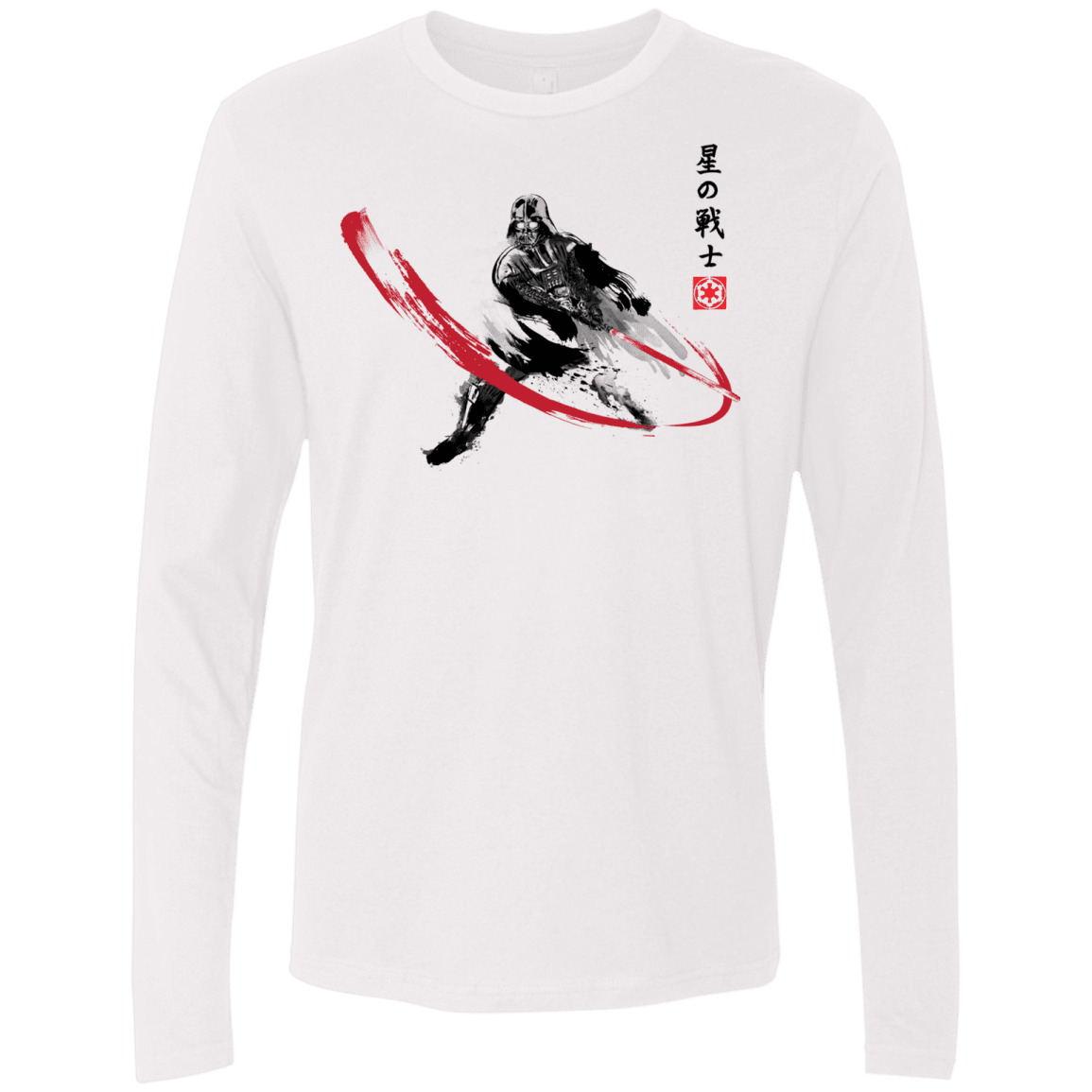 T-Shirts White / Small STAR WARRIOR SUMI-E Men's Premium Long Sleeve