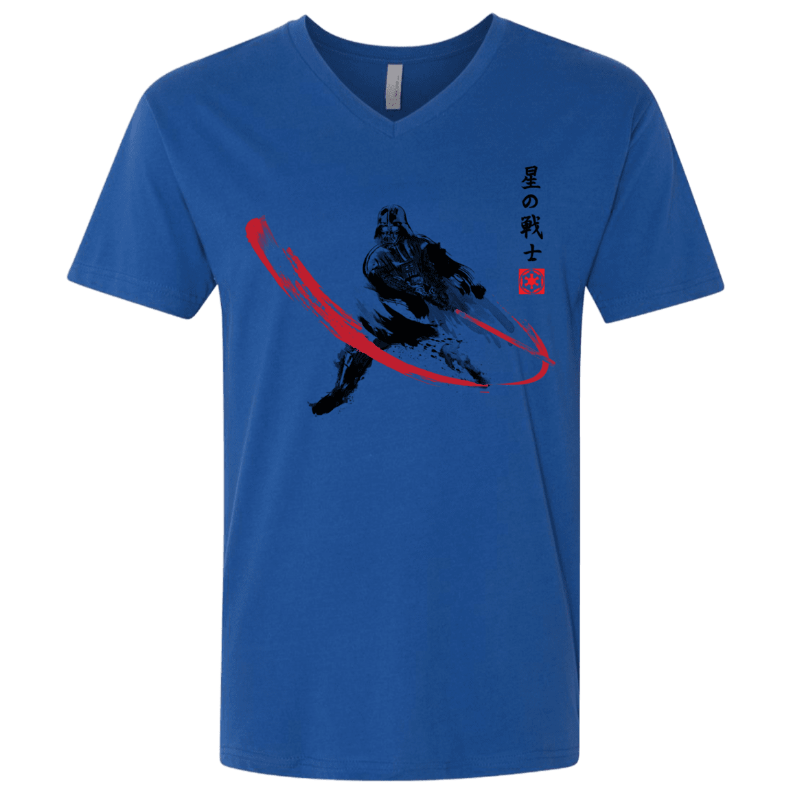 T-Shirts Royal / X-Small STAR WARRIOR SUMI-E Men's Premium V-Neck
