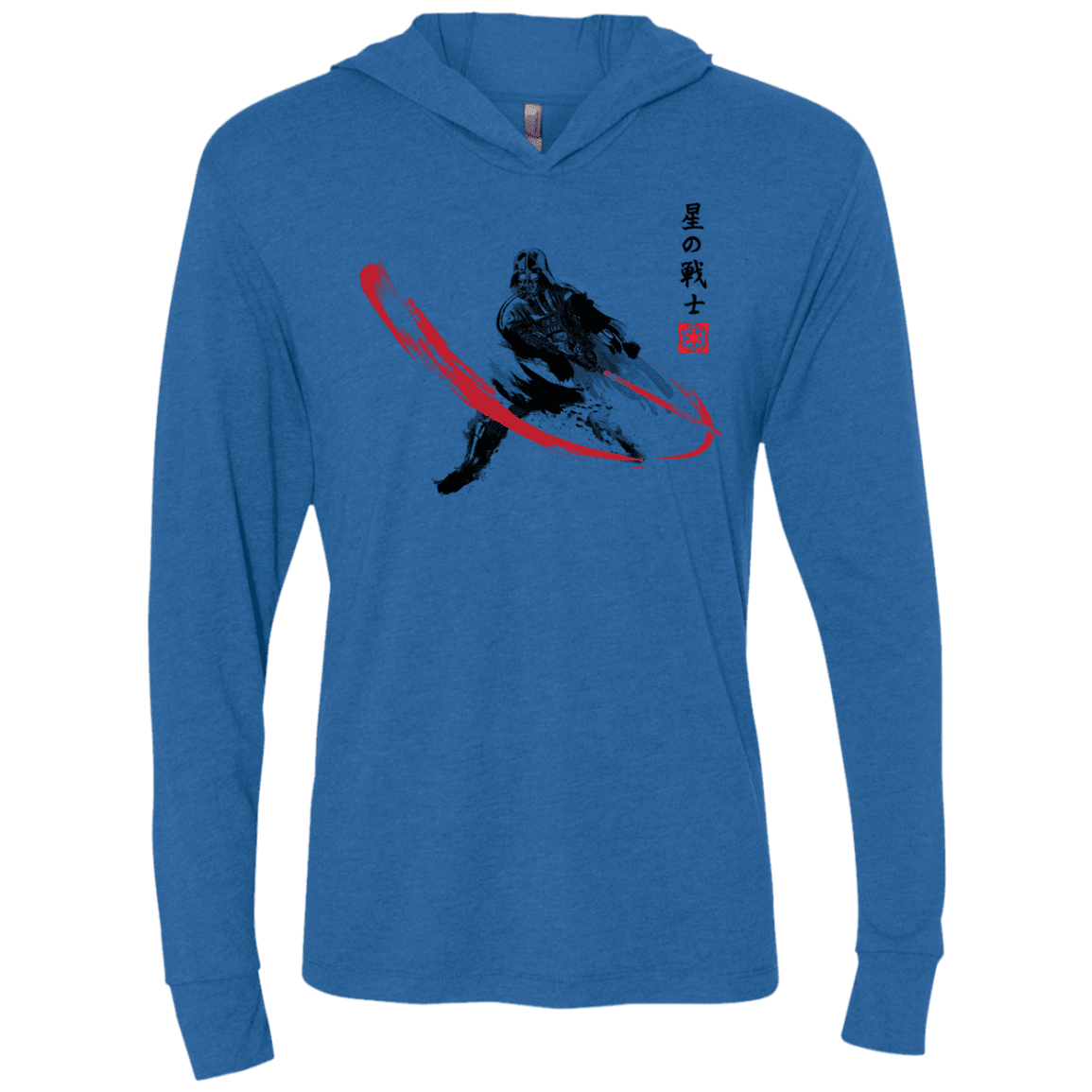 T-Shirts Vintage Royal / X-Small STAR WARRIOR SUMI-E Triblend Long Sleeve Hoodie Tee