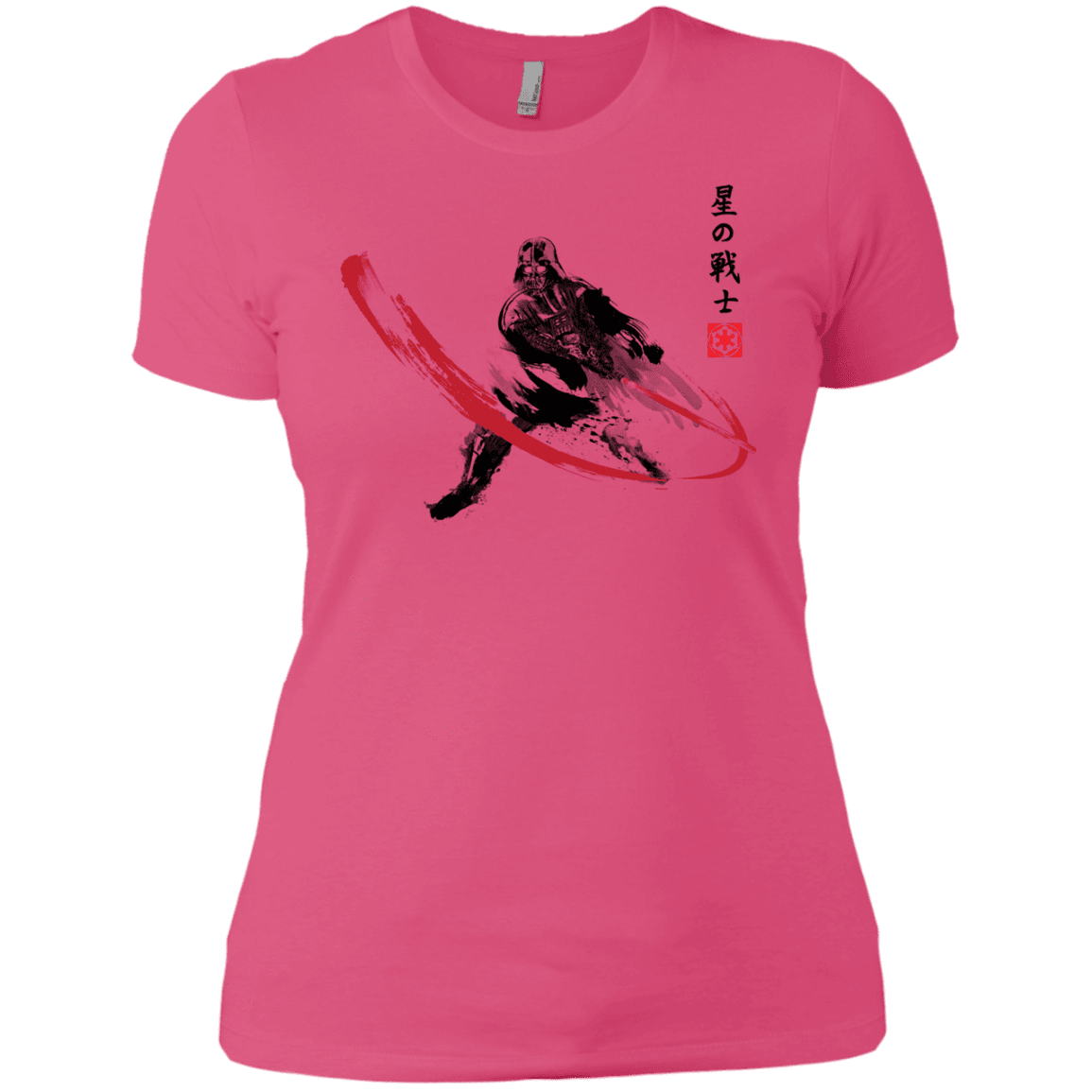 T-Shirts Hot Pink / X-Small STAR WARRIOR SUMI-E Women's Premium T-Shirt