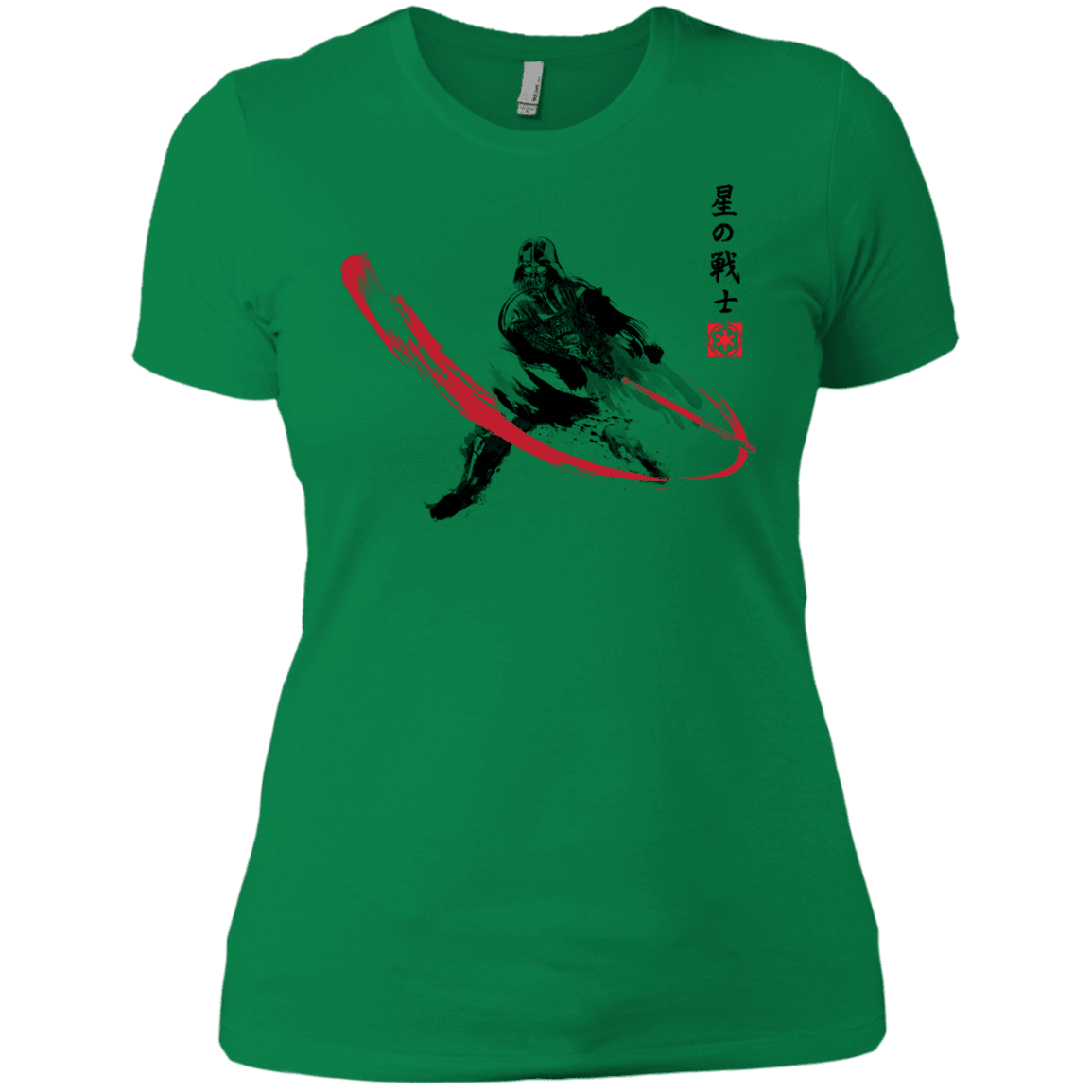 T-Shirts Kelly Green / X-Small STAR WARRIOR SUMI-E Women's Premium T-Shirt