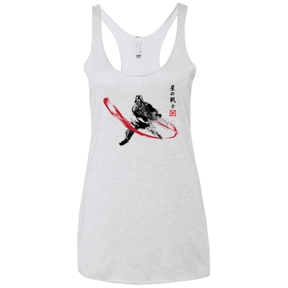 T-Shirts Heather White / X-Small STAR WARRIOR SUMI-E Women's Triblend Racerback Tank