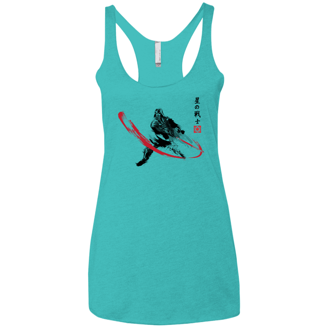 T-Shirts Tahiti Blue / X-Small STAR WARRIOR SUMI-E Women's Triblend Racerback Tank