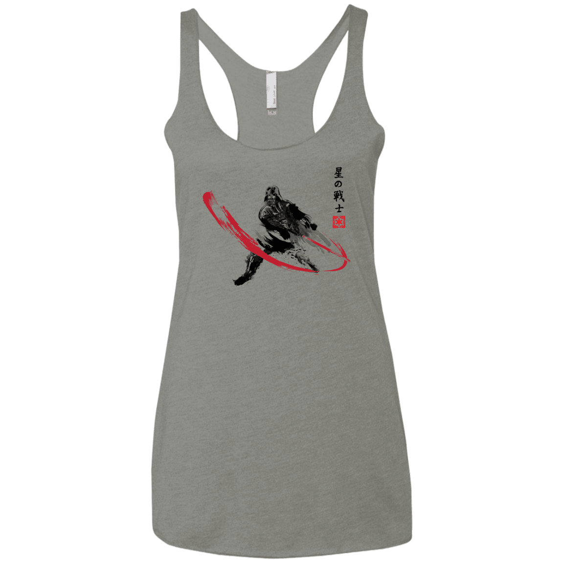 T-Shirts Venetian Grey / X-Small STAR WARRIOR SUMI-E Women's Triblend Racerback Tank
