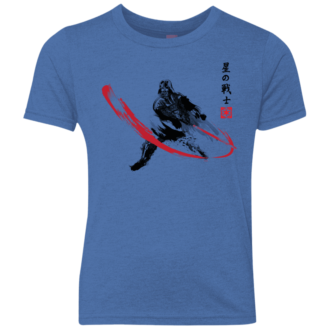 T-Shirts Vintage Royal / YXS STAR WARRIOR SUMI-E Youth Triblend T-Shirt