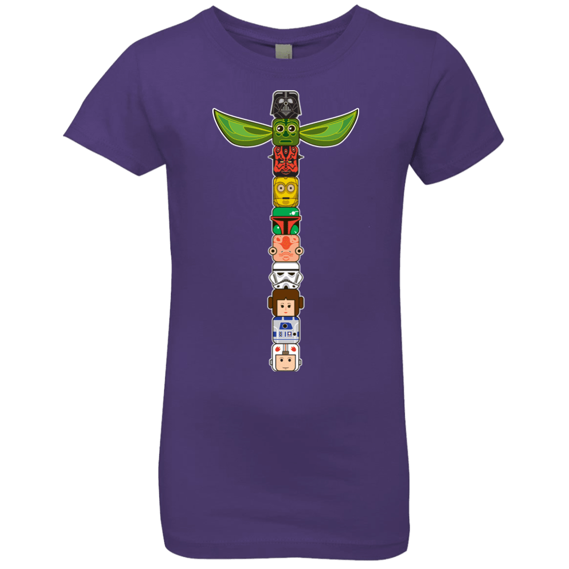 T-Shirts Purple Rush / YXS Star Wars Totem Girls Premium T-Shirt
