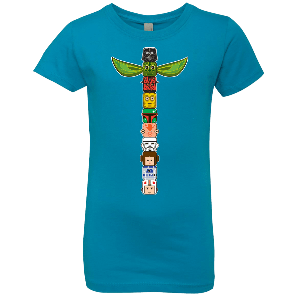 T-Shirts Turquoise / YXS Star Wars Totem Girls Premium T-Shirt