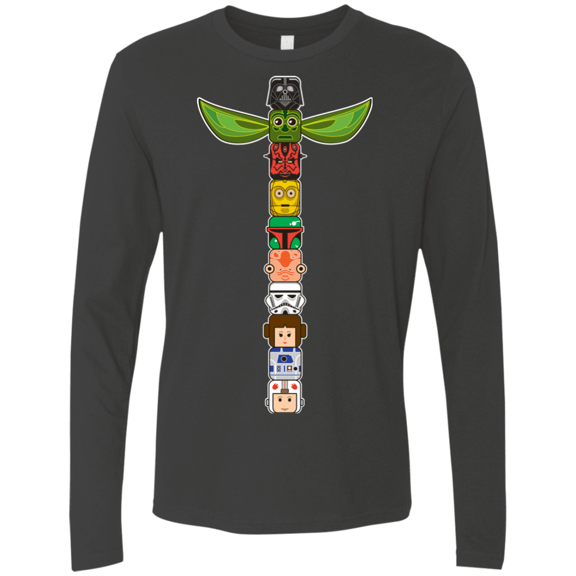 T-Shirts Heavy Metal / Small Star Wars Totem Men's Premium Long Sleeve