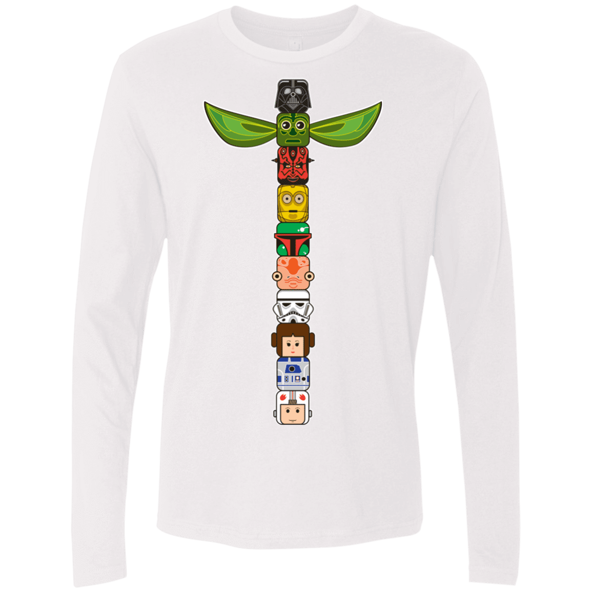 T-Shirts White / Small Star Wars Totem Men's Premium Long Sleeve