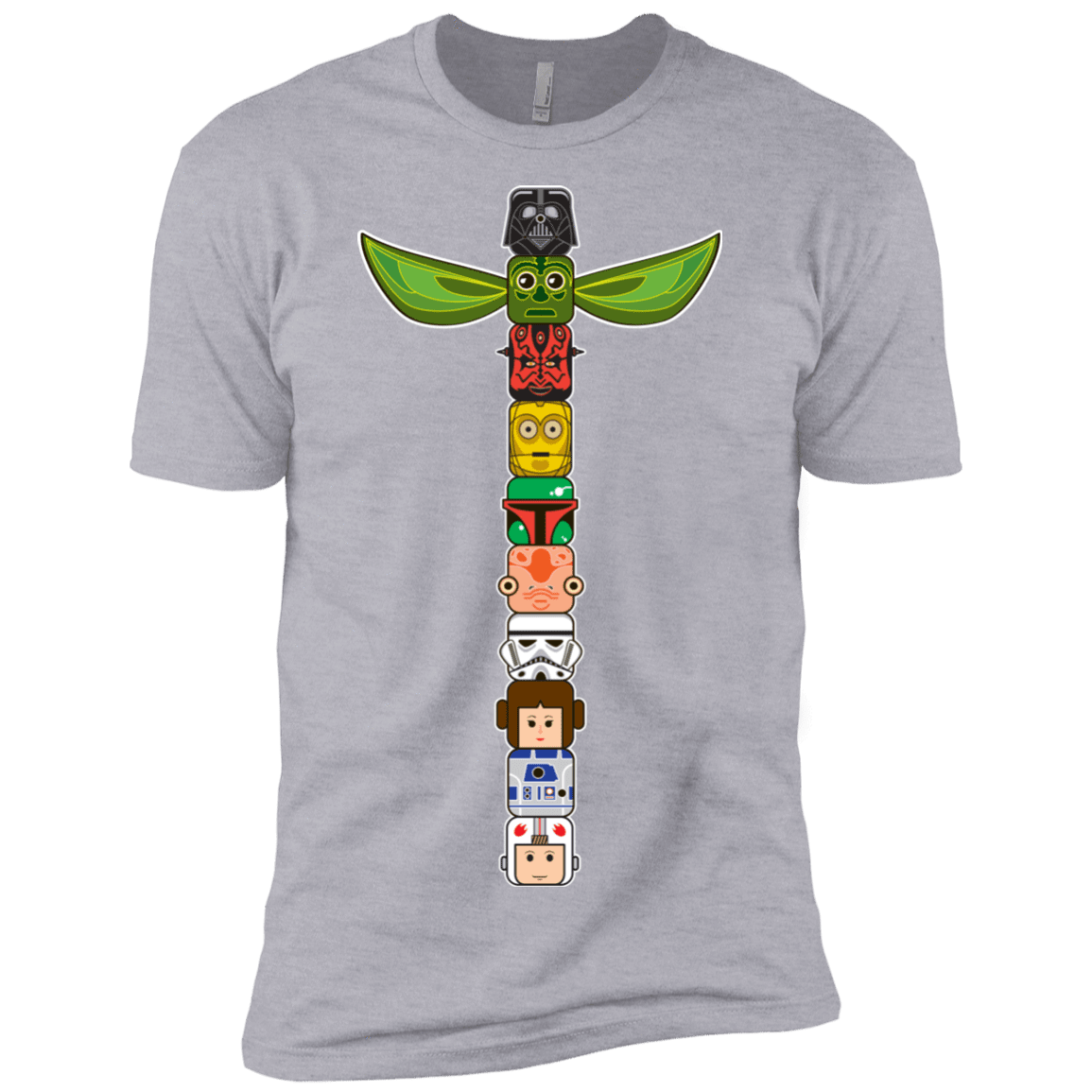 T-Shirts Heather Grey / X-Small Star Wars Totem Men's Premium T-Shirt