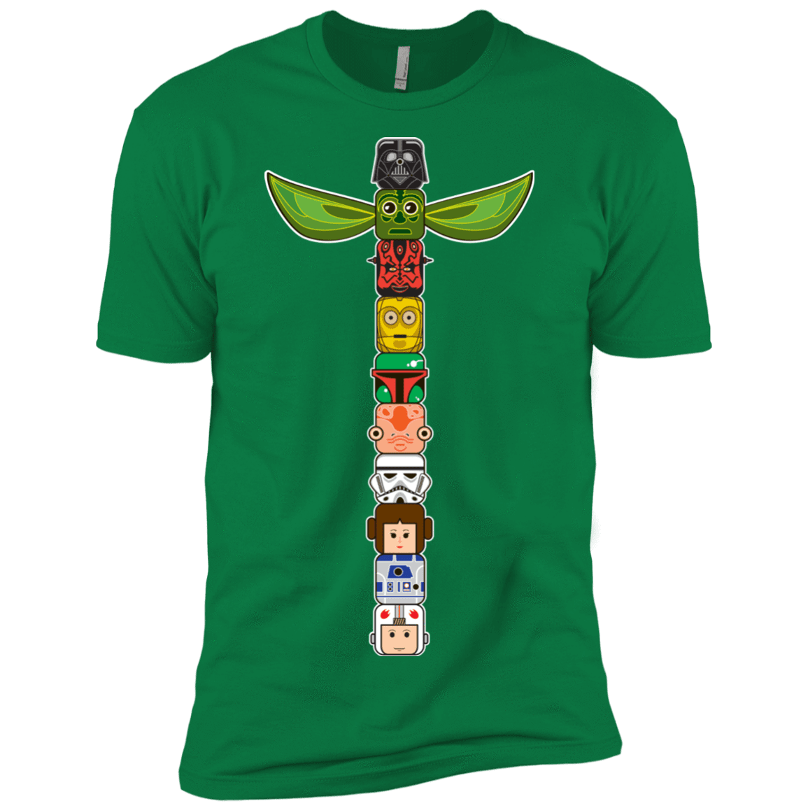 T-Shirts Kelly Green / X-Small Star Wars Totem Men's Premium T-Shirt