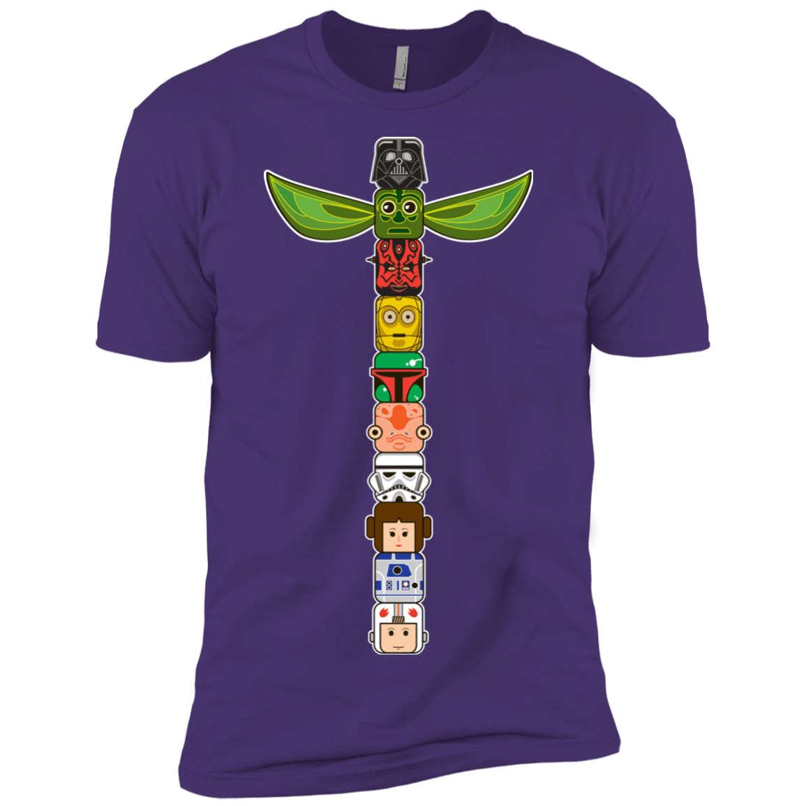 T-Shirts Purple / X-Small Star Wars Totem Men's Premium T-Shirt