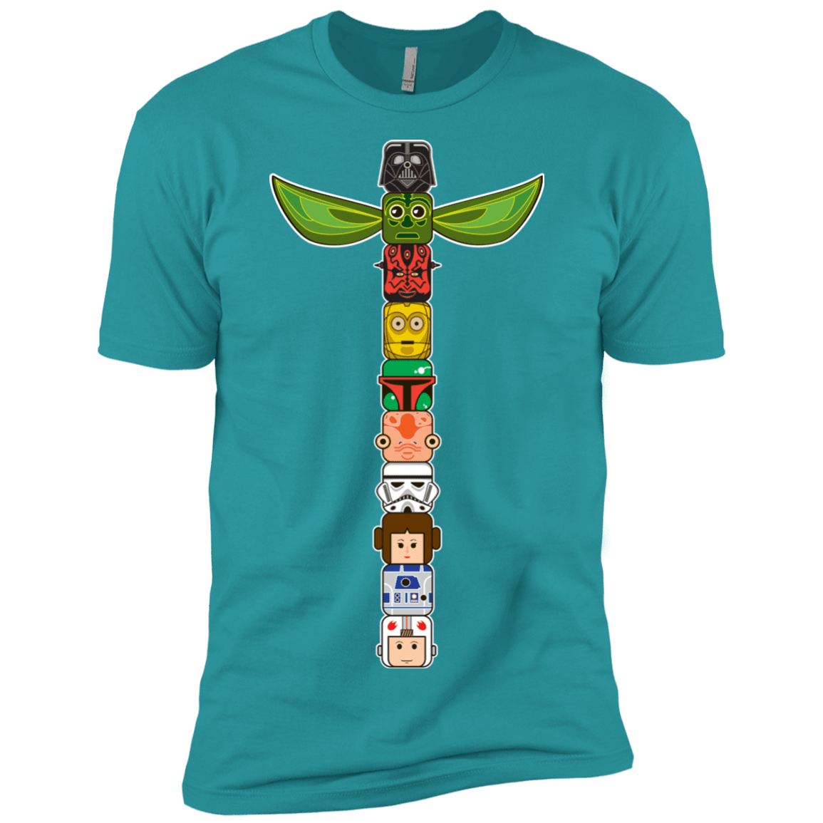 T-Shirts Tahiti Blue / X-Small Star Wars Totem Men's Premium T-Shirt