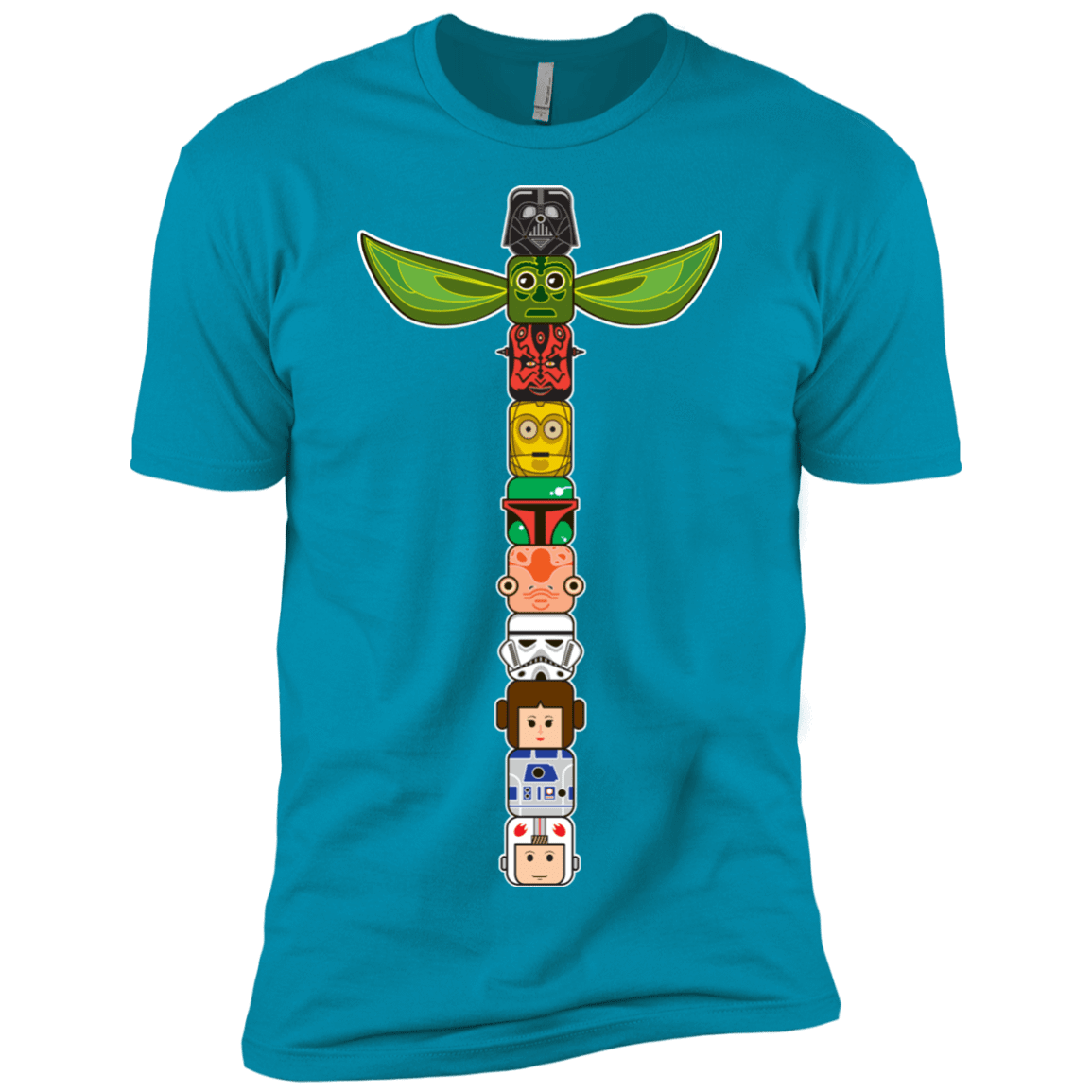 T-Shirts Turquoise / X-Small Star Wars Totem Men's Premium T-Shirt