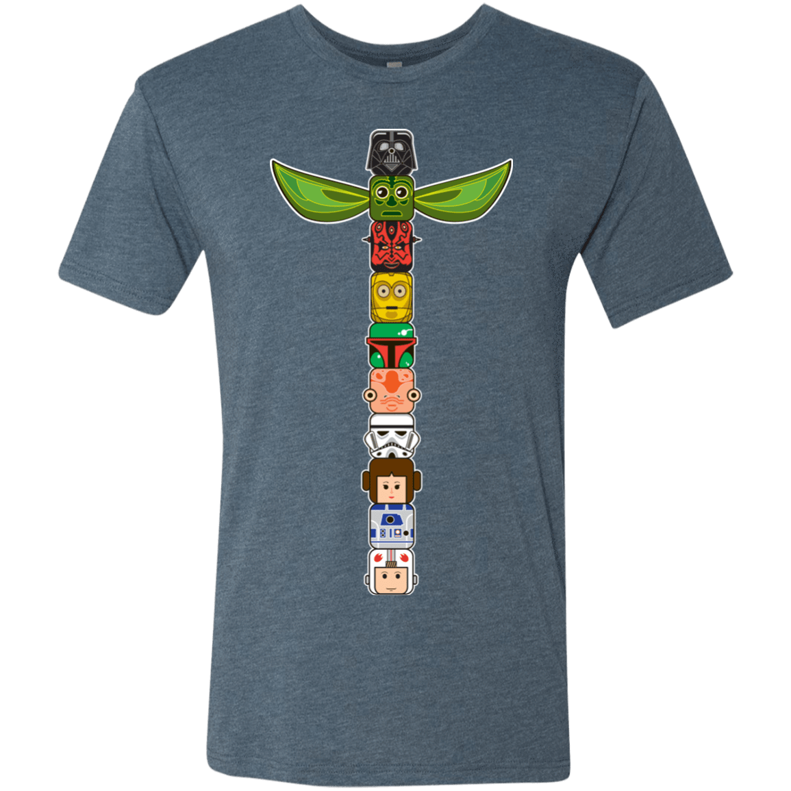 T-Shirts Indigo / Small Star Wars Totem Men's Triblend T-Shirt