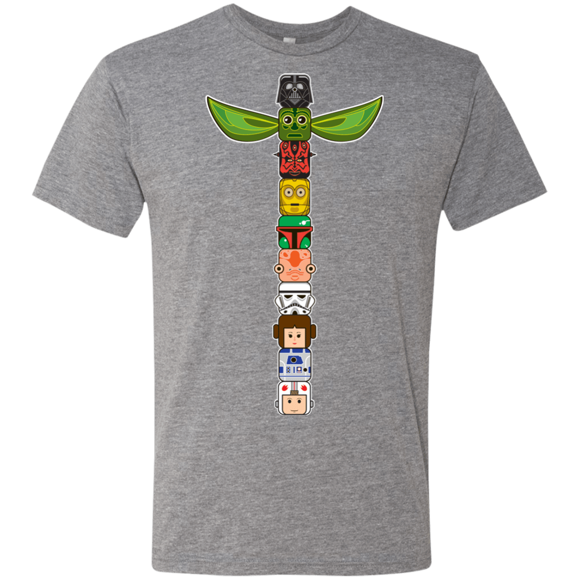 T-Shirts Premium Heather / Small Star Wars Totem Men's Triblend T-Shirt