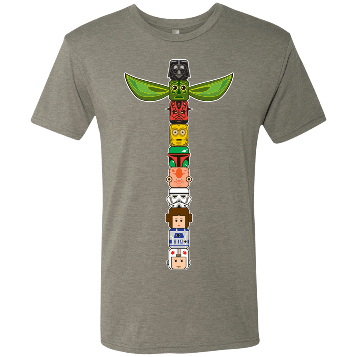 T-Shirts Venetian Grey / Small Star Wars Totem Men's Triblend T-Shirt