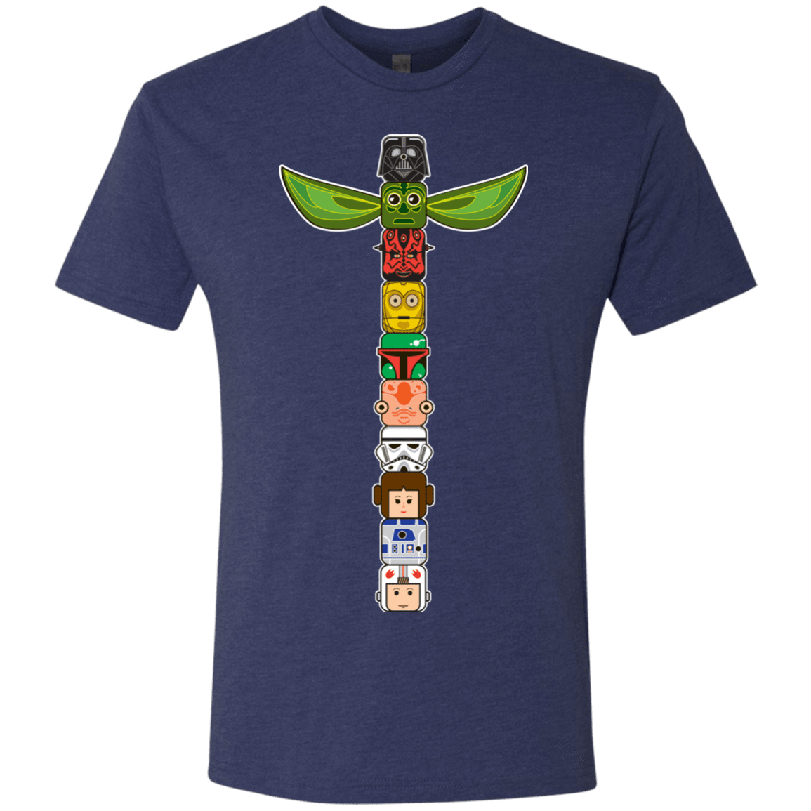 T-Shirts Vintage Navy / Small Star Wars Totem Men's Triblend T-Shirt