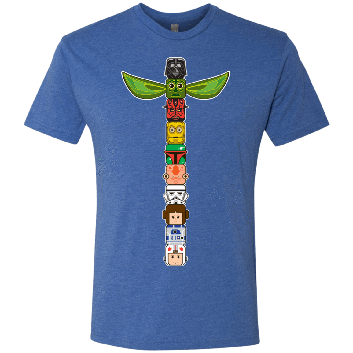 T-Shirts Vintage Royal / Small Star Wars Totem Men's Triblend T-Shirt
