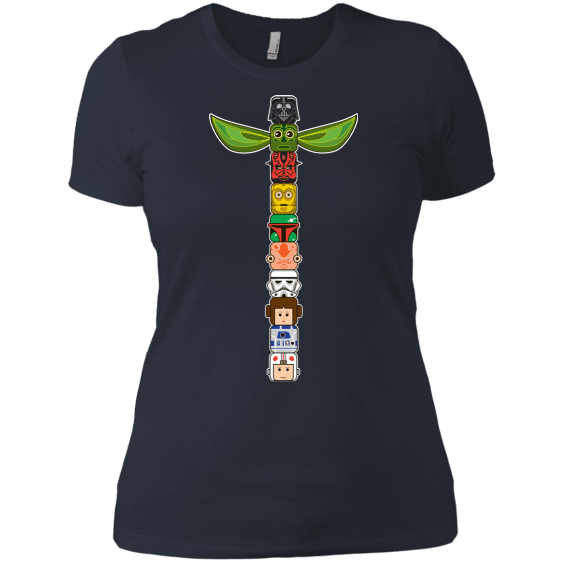 T-Shirts Indigo / X-Small Star Wars Totem Women's Premium T-Shirt