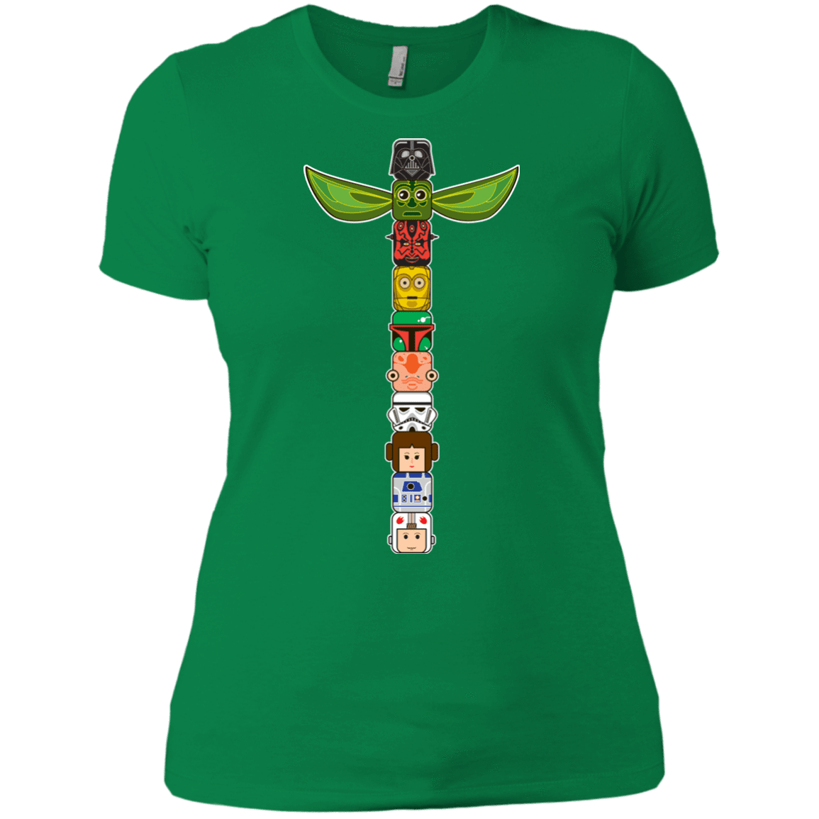 T-Shirts Kelly Green / X-Small Star Wars Totem Women's Premium T-Shirt