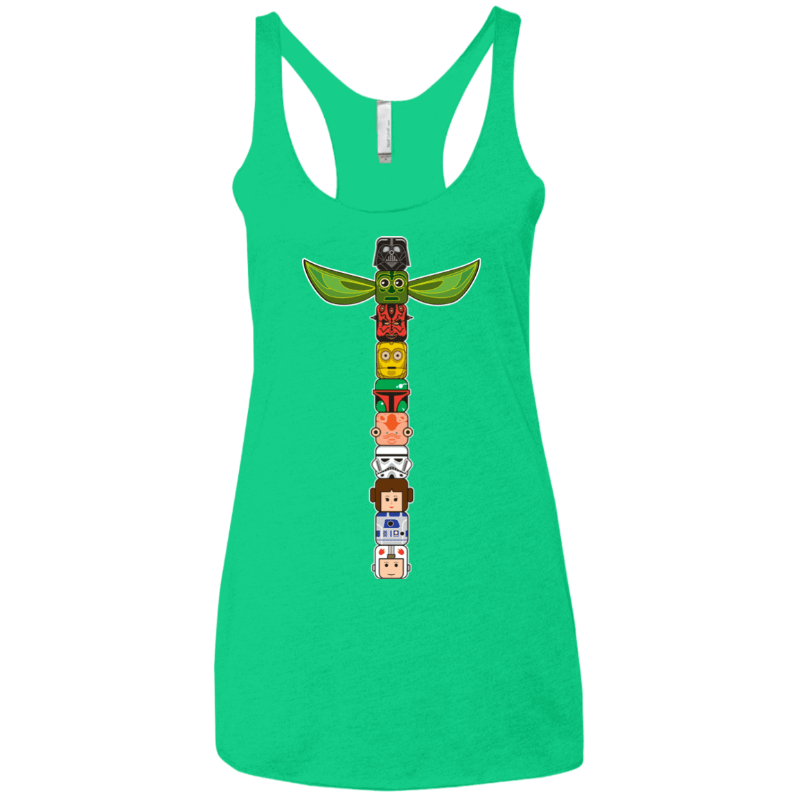 T-Shirts Envy / X-Small Star Wars Totem Women's Triblend Racerback Tank