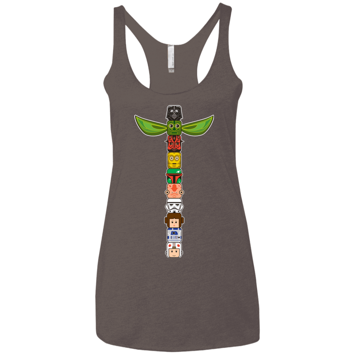 T-Shirts Macchiato / X-Small Star Wars Totem Women's Triblend Racerback Tank