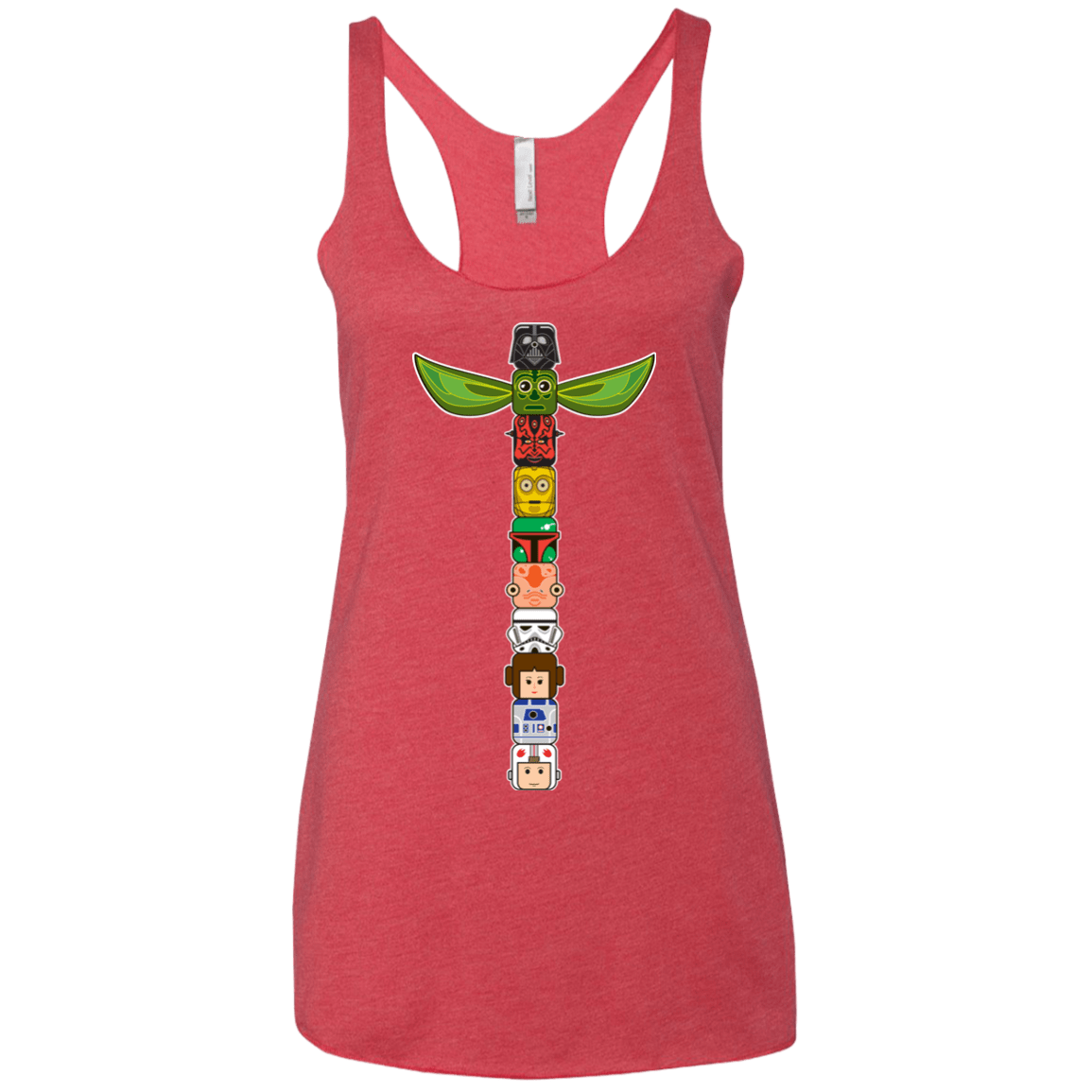T-Shirts Vintage Red / X-Small Star Wars Totem Women's Triblend Racerback Tank