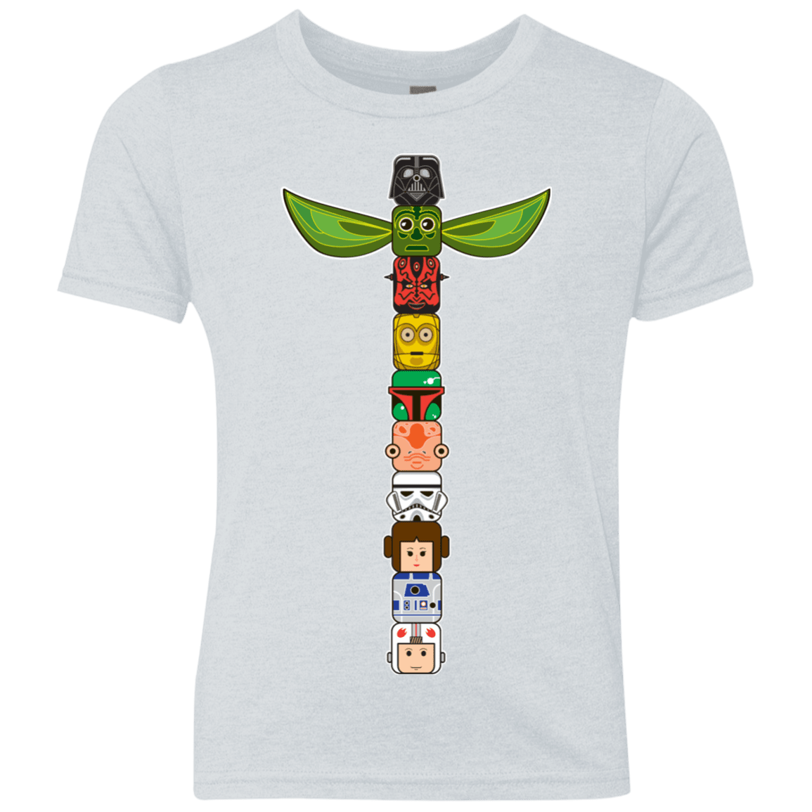 T-Shirts Heather White / YXS Star Wars Totem Youth Triblend T-Shirt