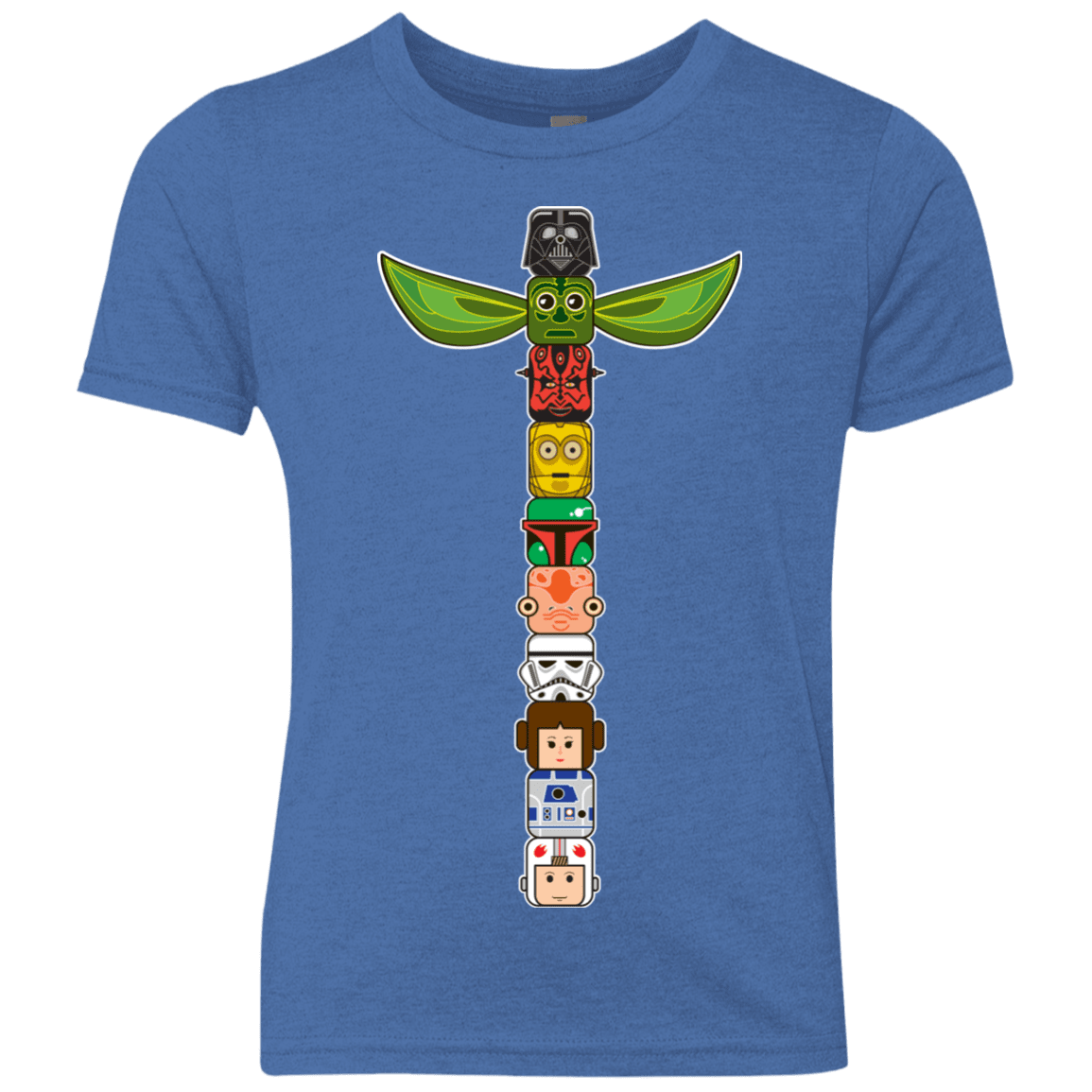 T-Shirts Vintage Royal / YXS Star Wars Totem Youth Triblend T-Shirt