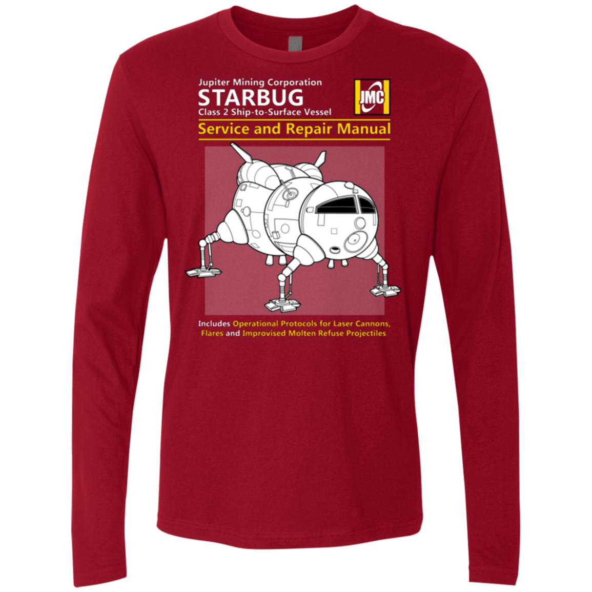 T-Shirts Cardinal / Small Starbug Service And Repair Manual Men's Premium Long Sleeve